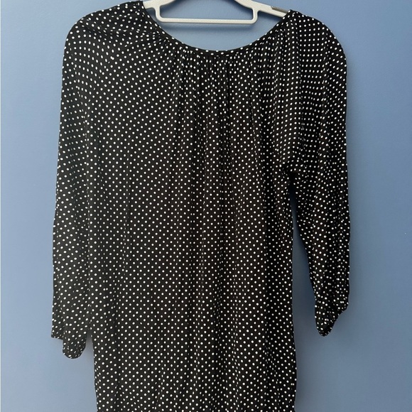 Michael Kors Black and White Polka Dot Blouse - Picture 2 of 3